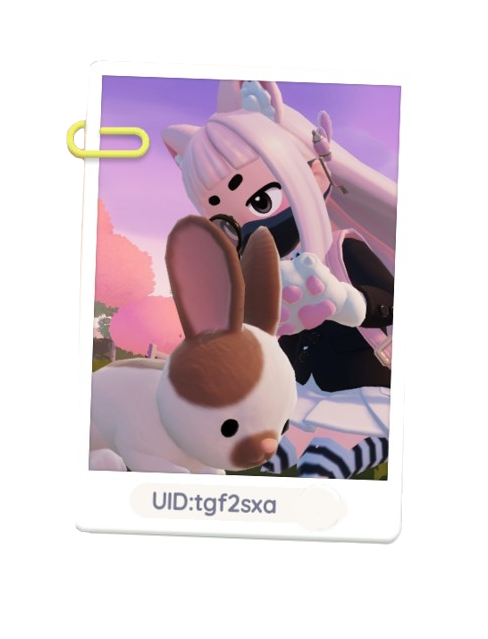 That's me and a cute bunny!